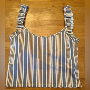 Kortni Jeane - Flutter Top- stripes